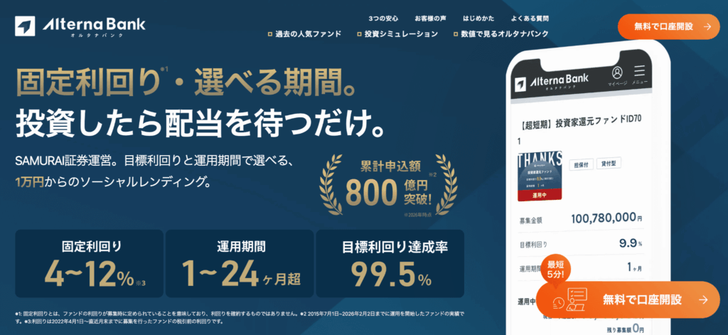 オルタナバンクの基本情報