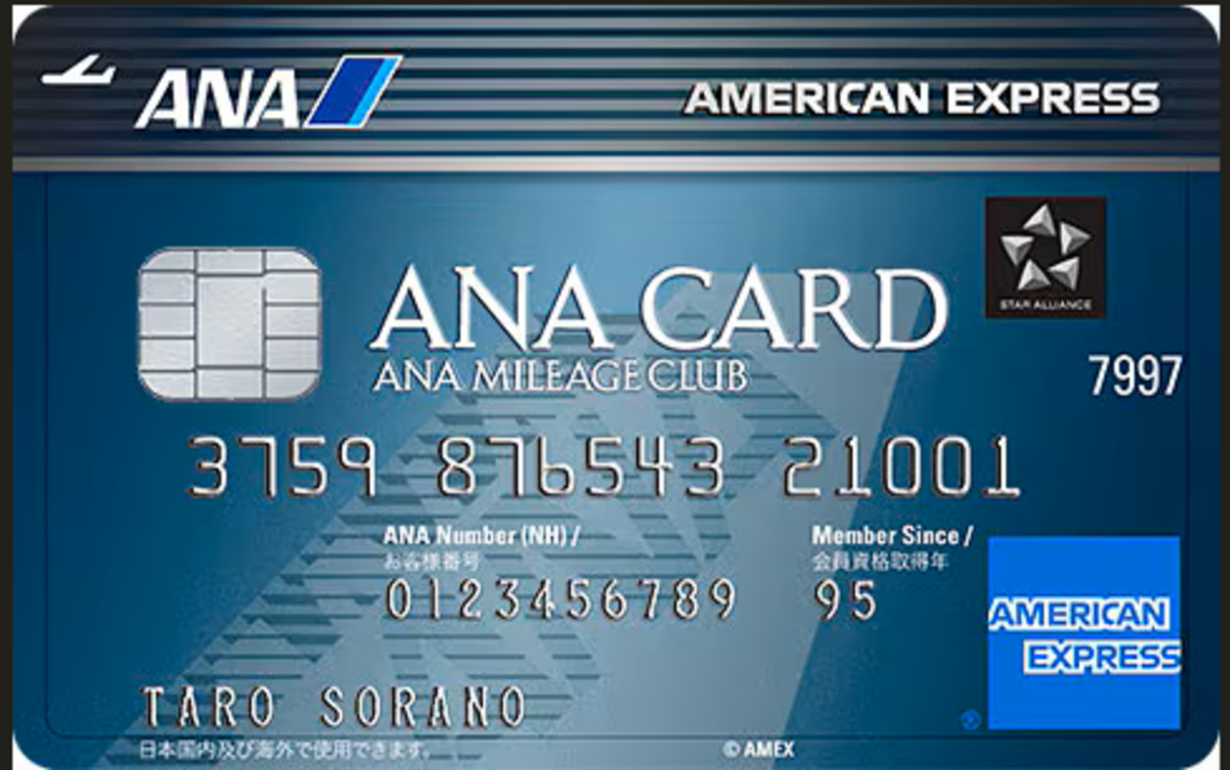ANA アメリカン・エキスプレス・カードの券面画像