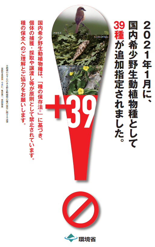 【環境省による種の保存法 広報ポスター】