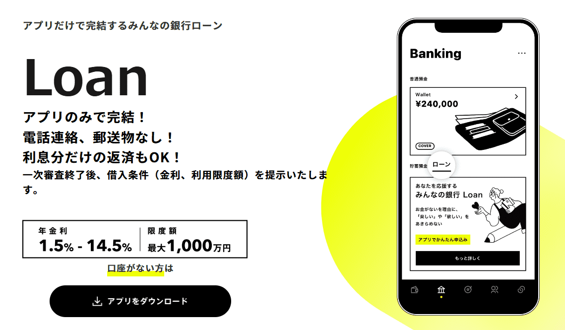 みんなの銀行カードローン