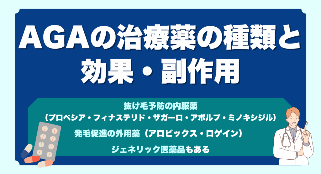 AGAの治療薬の種類と効果・副作用