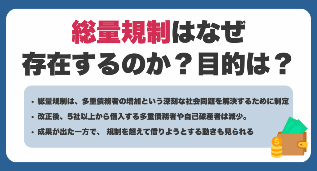 総量規制はなぜ存在するのか?目的は?