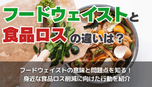 フードウェイストと食品ロスの違いは