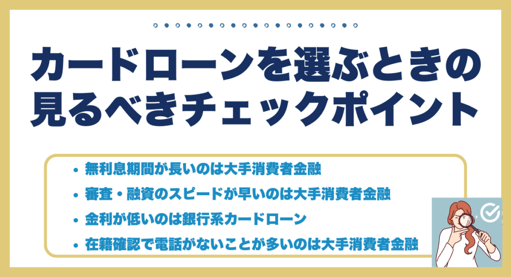 カードローンを選ぶときの見るべきチェックポイント