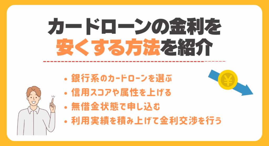 カードローンの金利を安くする方法を紹介