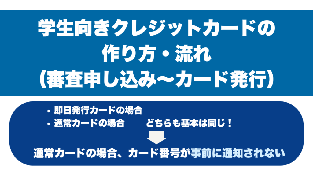 学生向きクレジットカードの作り方・流れ