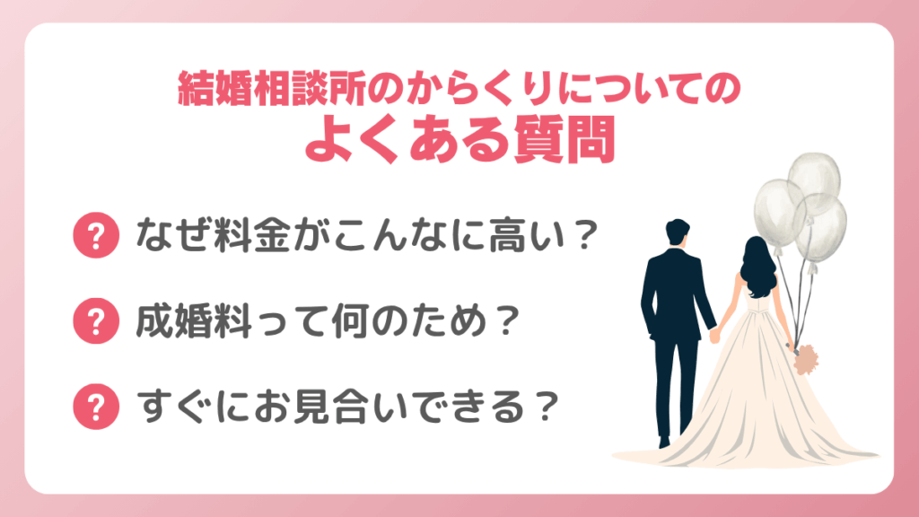 結婚相談所のからくりについてのよくある質問