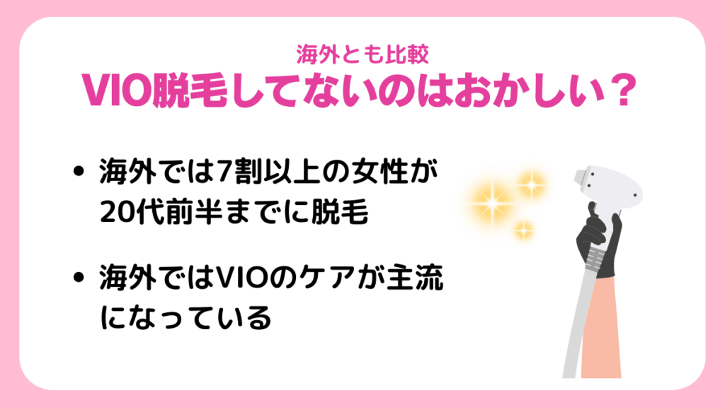 VIO脱毛してないのはおかしい?海外とも比較