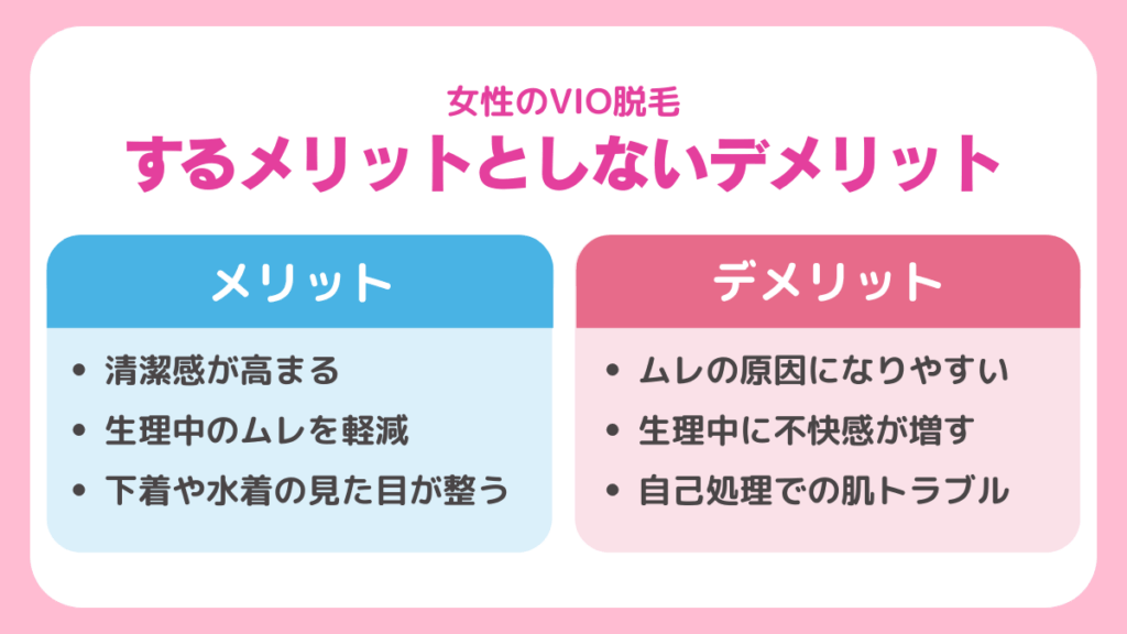 女性のVIO脱毛|するメリットとしないデメリット