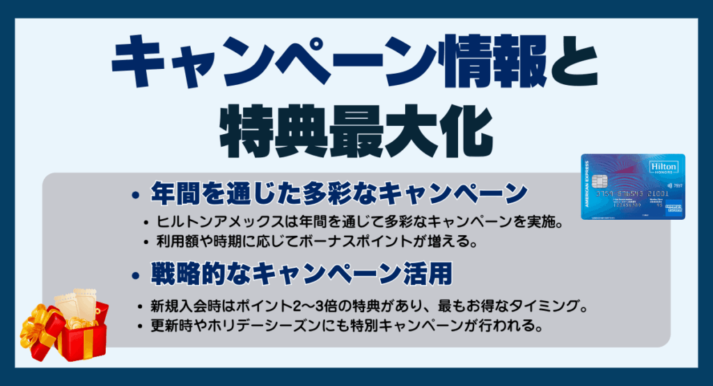 キャンペーン情報と特典最大化