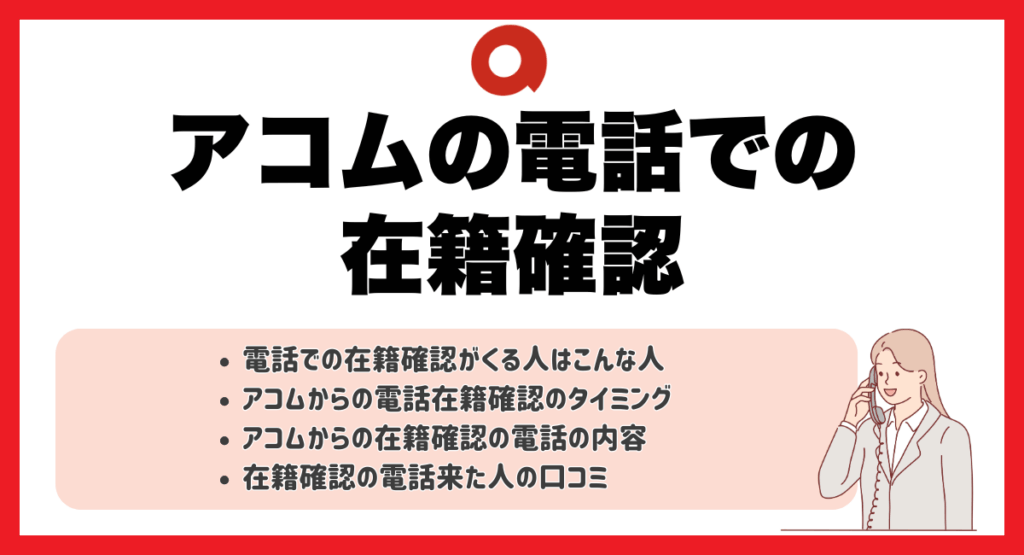 アコムの電話での在籍確認