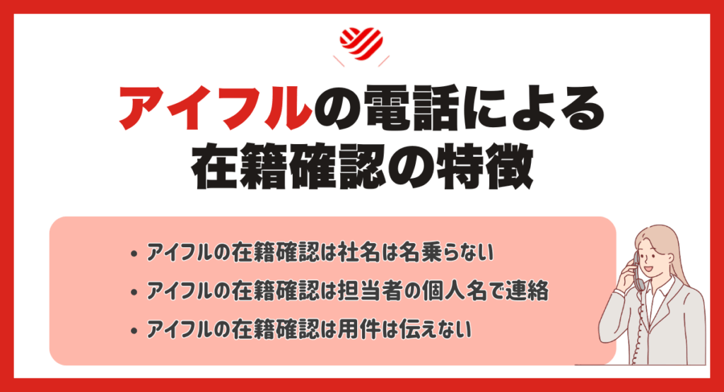 アイフルの電話による在籍確認の特徴
