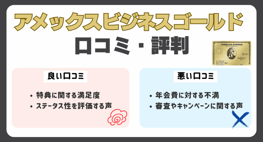 アメックスビジネスゴールドの口コミ・評判