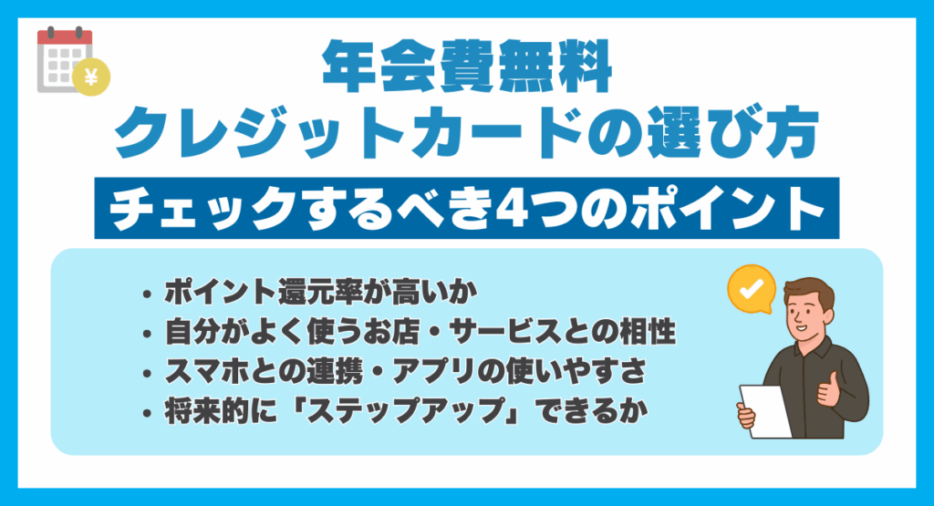 年会費無料クレジットカードの選び方