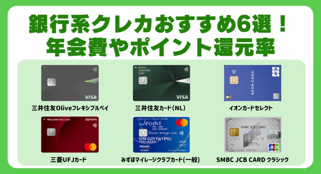 銀行系クレジットカードおすすめ人気ランキング