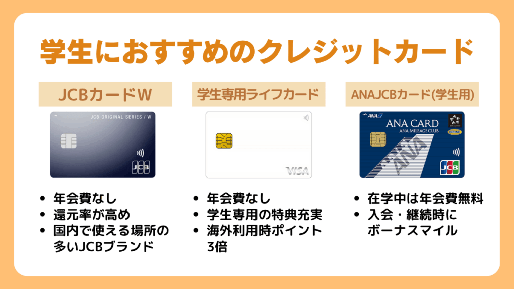学生におすすめのクレジットカード