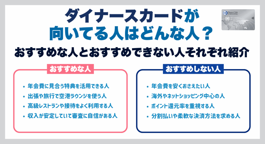 ダイナースカードが向いてる人はどんな人