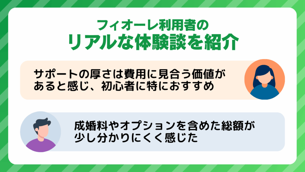 フィオーレ利用者のリアルな体験談を5つ紹介