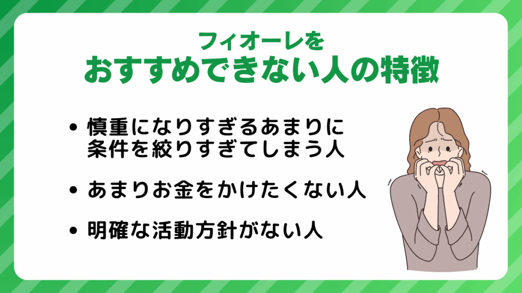 フィオーレをおすすめできない人の特徴