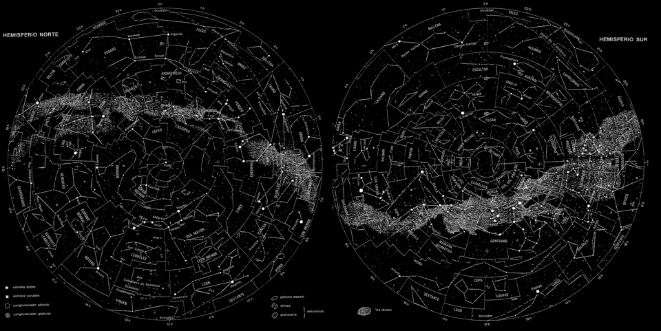 出典：WIKIMEDIA COMMONS『Celestial chart (asterisms and areas) (esp)』