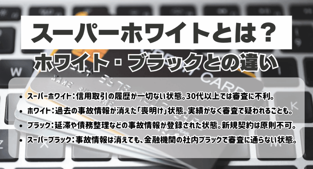 スーパーホワイトとは?ホワイト・ブラックとの違い