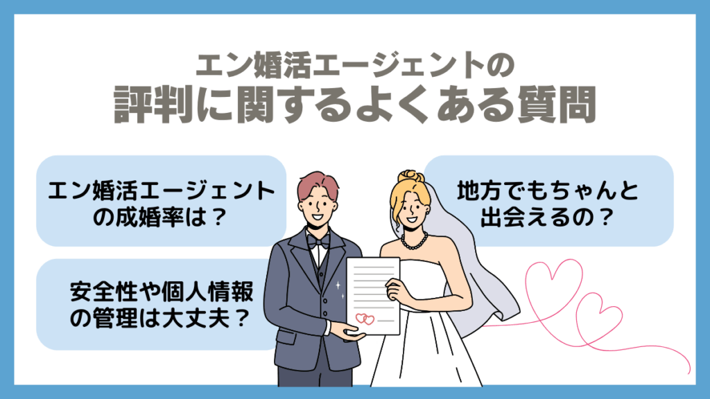 エン婚活エージェントの評判に関するよくある質問