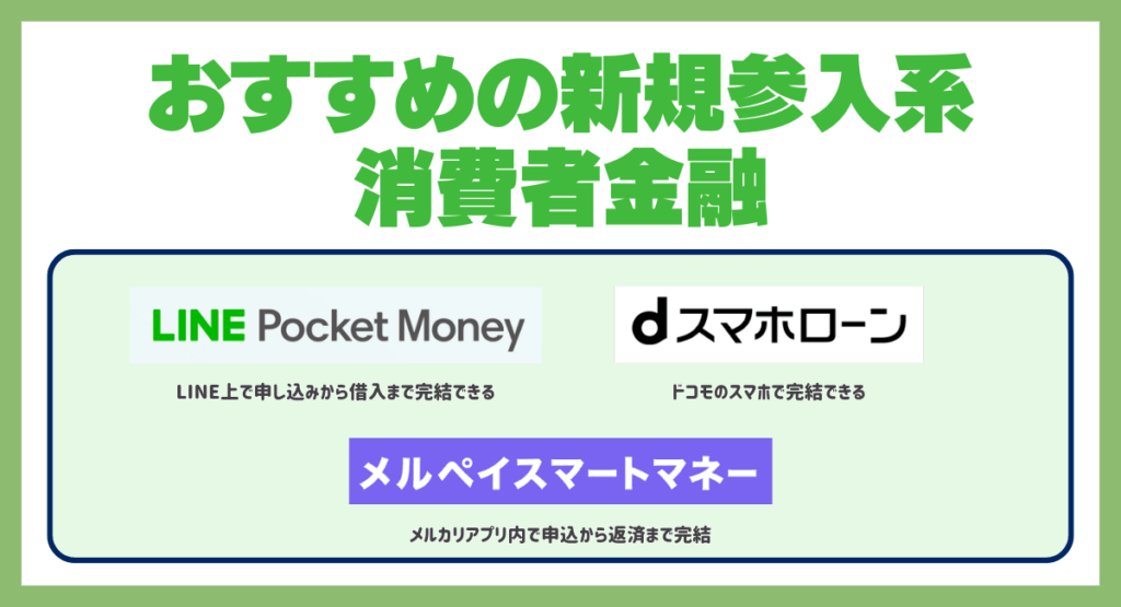 おすすめの新規参入系消費者金融