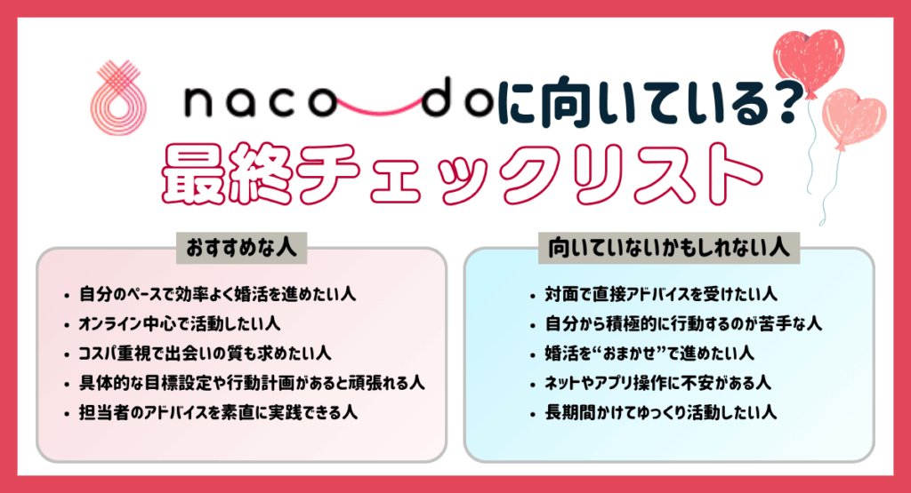 naco-doに向いている？最終チェックリスト