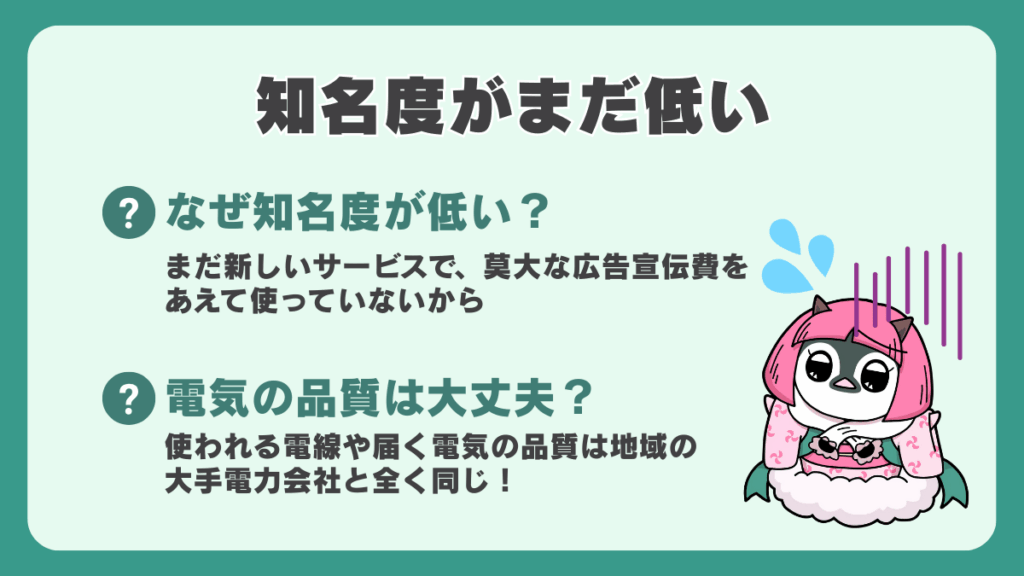 知名度がまだ低い