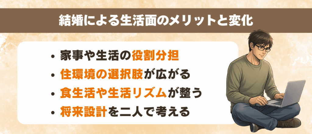 結婚による生活面のメリットと変化