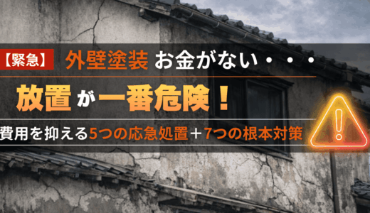 外壁塗装お金がない…は放置が一番危険