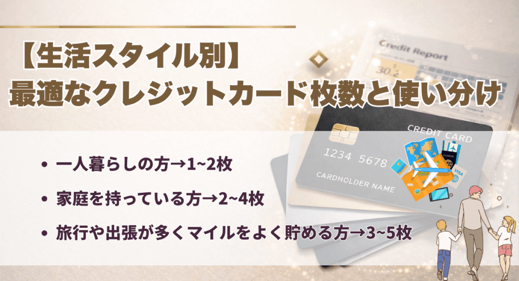 最適なクレジットカード枚数と使い分け